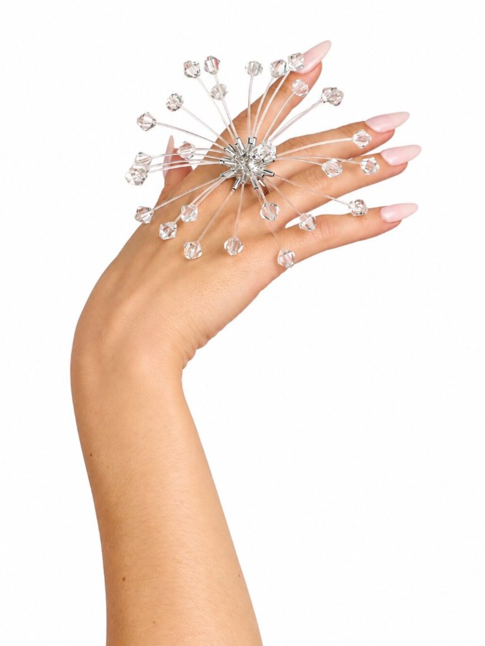 Hugo Kreit Crystal Ball Ring Size 50 Small